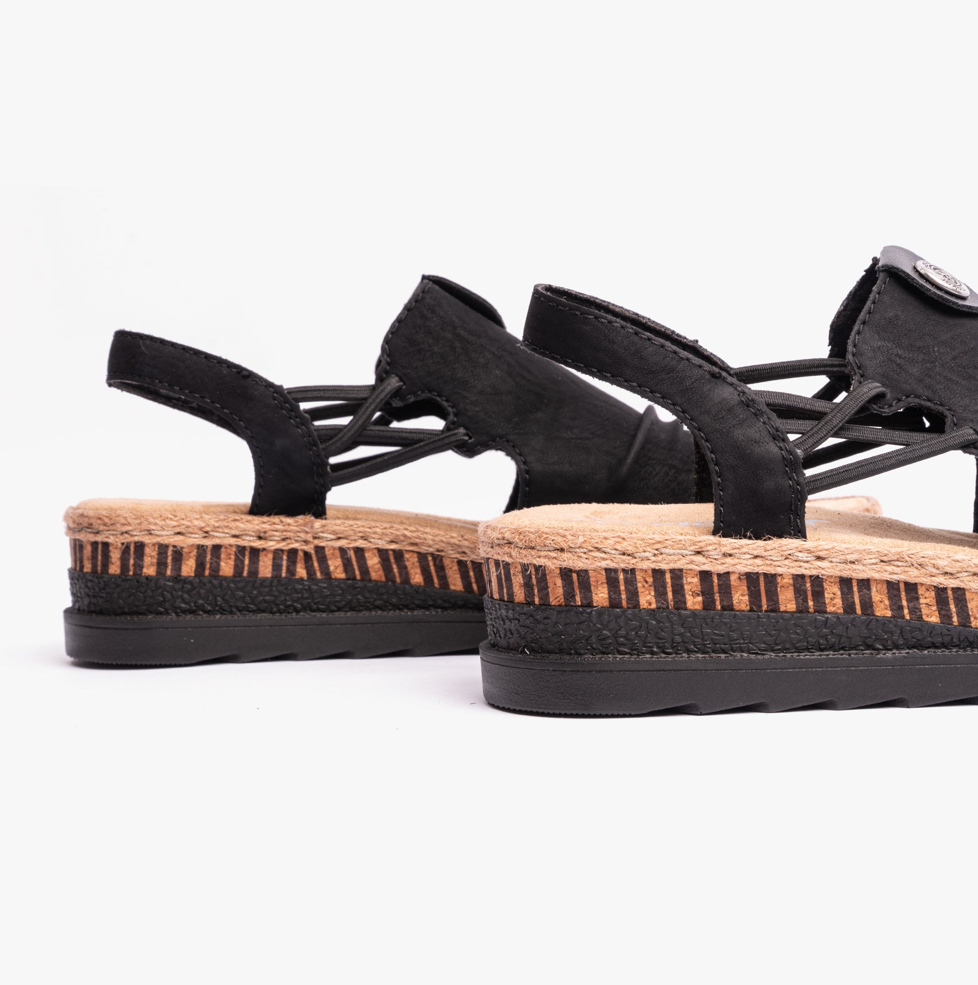 Rieker V7972-00 Womens Sandals Black