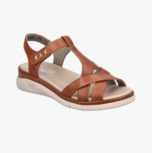 Rieker V9258-24 Womens Sandals Brandy