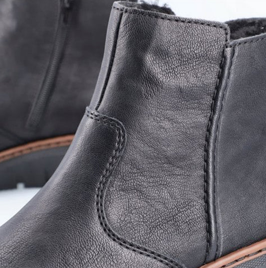 Rieker X9165-00 Womens Ankle Boots Black