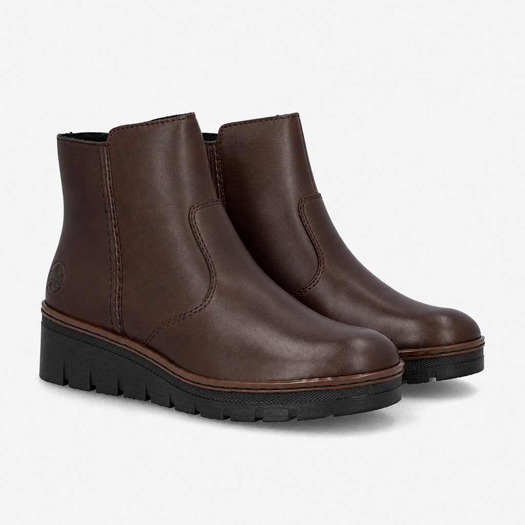 Rieker X9165 Womens Ankle Boots Ebony Brown
