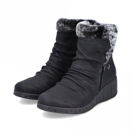 Rieker Y1361-00 Womens Winter Boots Black