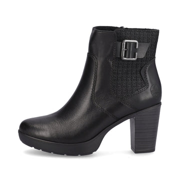 Rieker Y2252-00 Womens Leather Boots Black