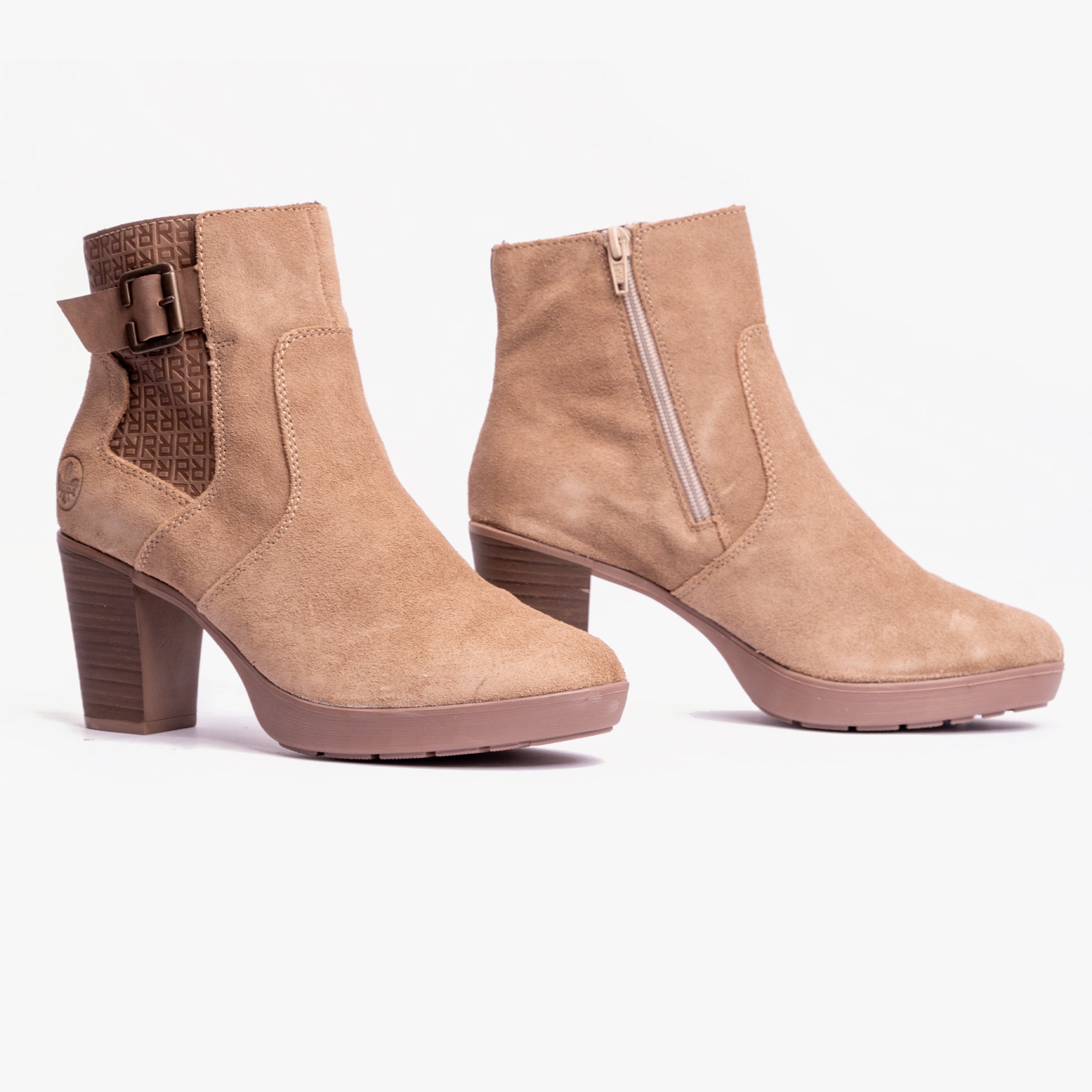 Rieker Y2252-64 Womens Ankle Boots Beige