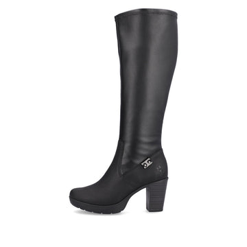 Rieker Y2253-00 Womens Knee High Boots Black