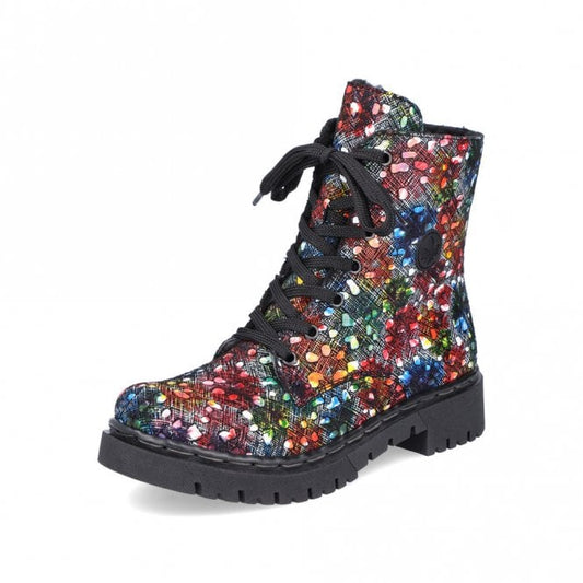 Rieker Y2440-90 Womens Boots Black Multi
