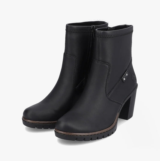 Rieker Y2558-00 Womens Ankle Boots Black