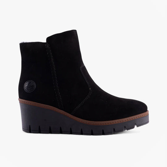 Rieker Y5065 Womens Ankle Boots Black