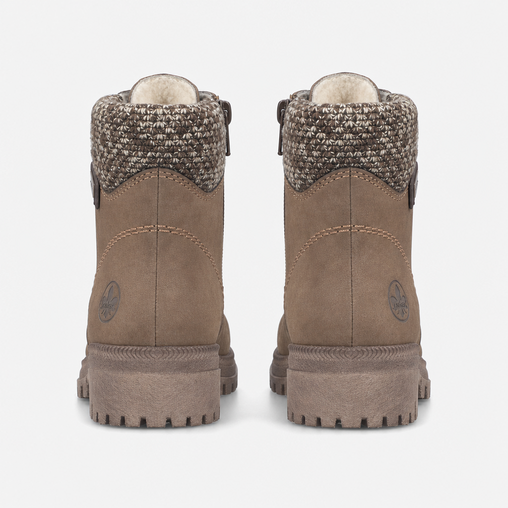 Rieker Y7621 Womens Ankle Boots Brown/Beige