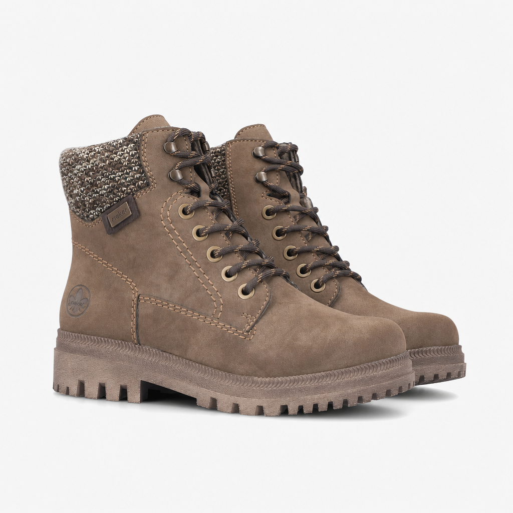 Rieker Y7621 Womens Ankle Boots Brown/Beige