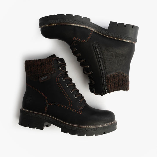 Rieker Y8130 Womens Ankle Boots Black