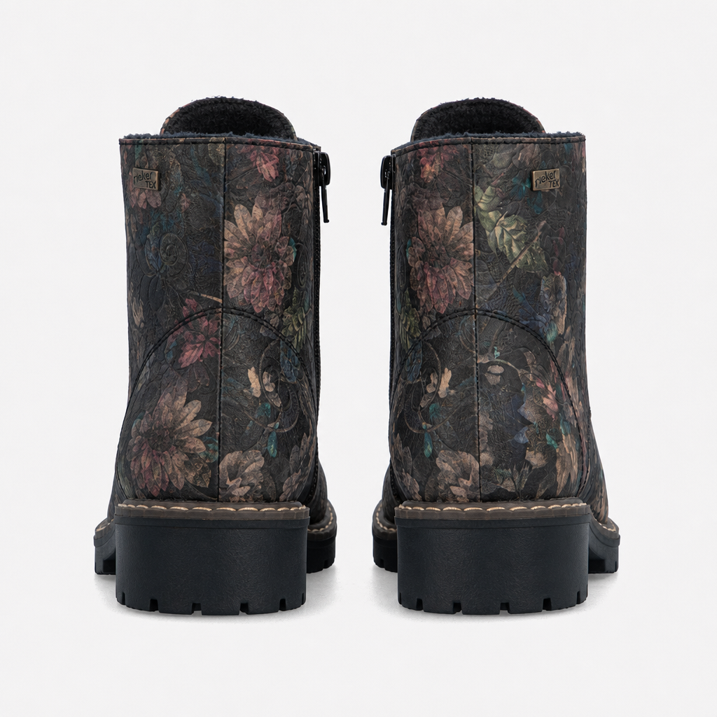 Rieker Y9103 Womens Ankle Boots Black/Pastel