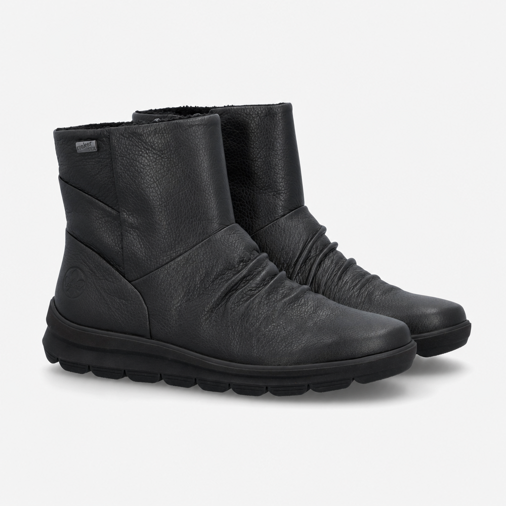 Rieker Z0066 Womens Ankle Boots Black