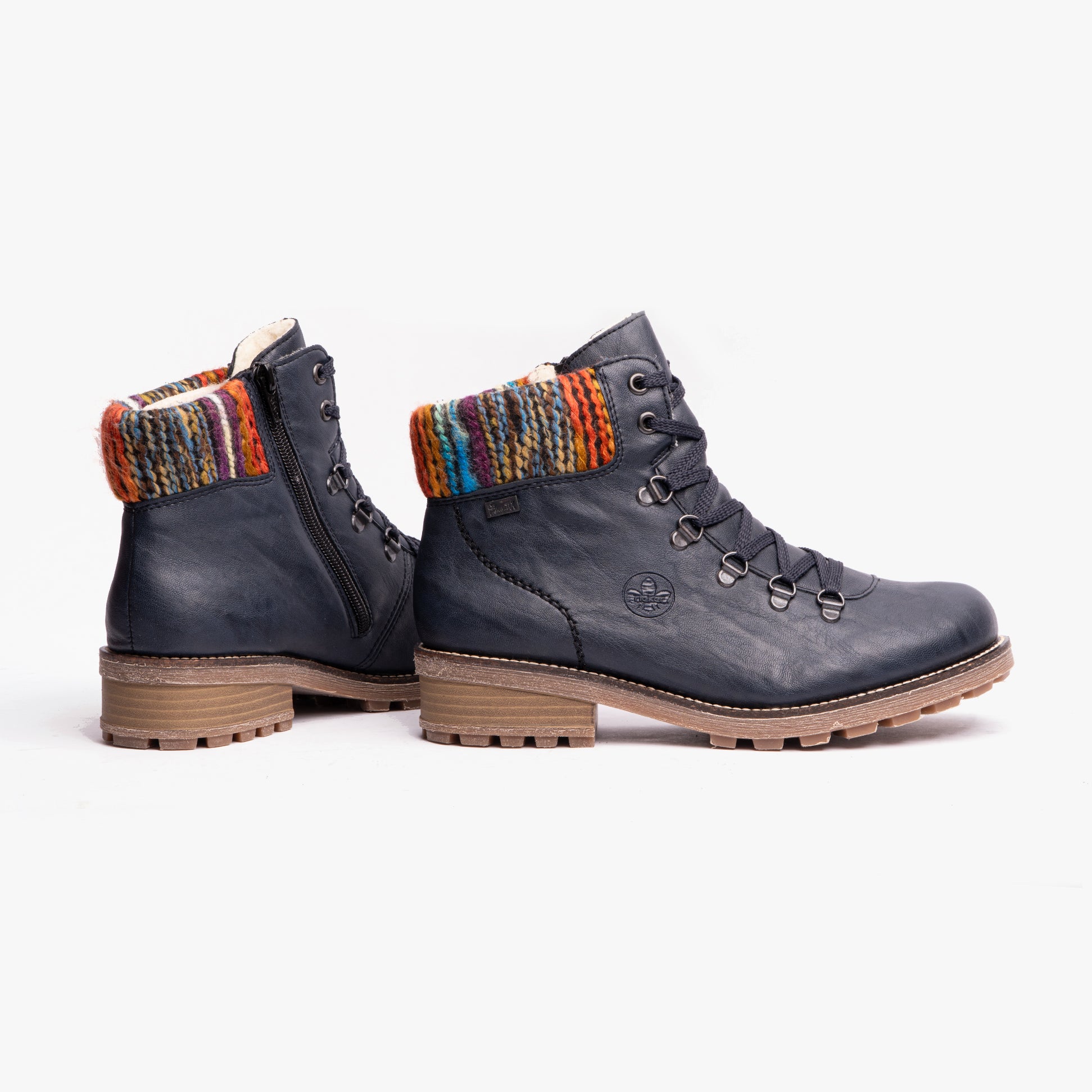 Rieker Z0445-14 Womens D-Ring Boots Blue