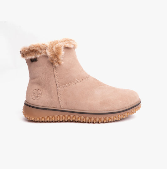 Rieker Z4266-62 Womens Ankle Boots Beige