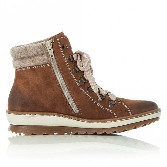 Rieker Z8610-24 Womens Casual Ankle Boots Deer Brown