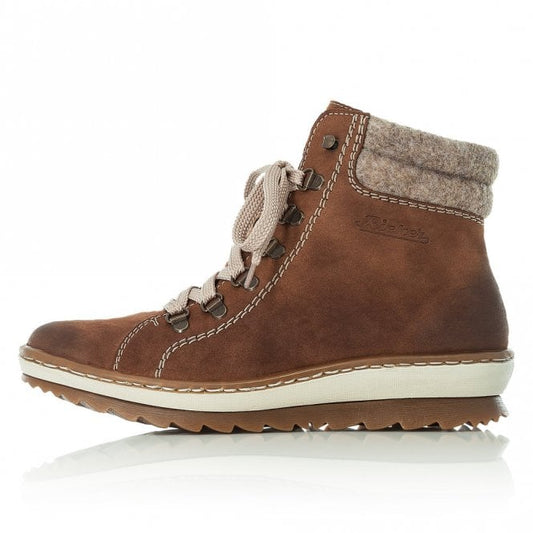 Rieker Z8610-24 Womens Casual Ankle Boots Deer Brown