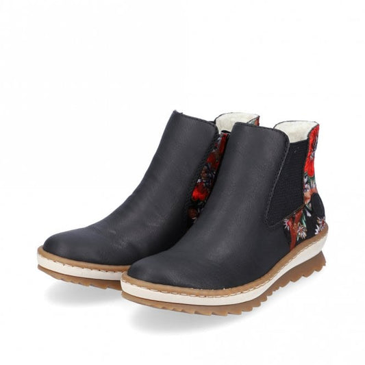 Rieker Z8689-00 Womens Chelsea Boots Black