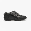 Roamers WILFRED Boys Black Leather Touch Fasten Shoes
