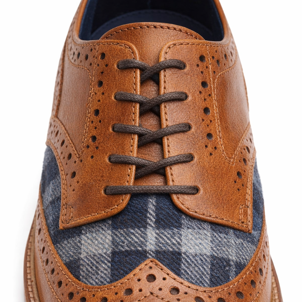Roamers M034 Mens Brogue Shoes Tan