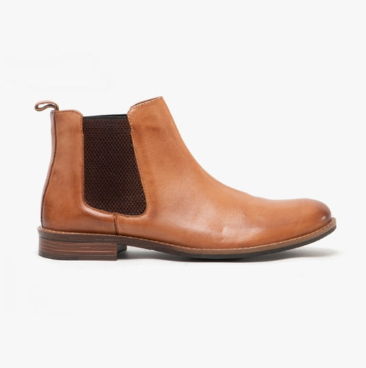 Roamers BEAU Mens Chelsea Boots Tan
