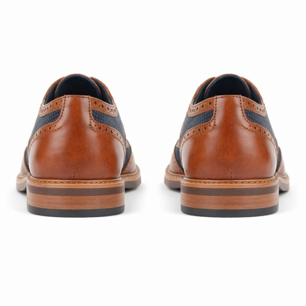 Mens 4 Eyelet Wing Brogue Oxford Tan