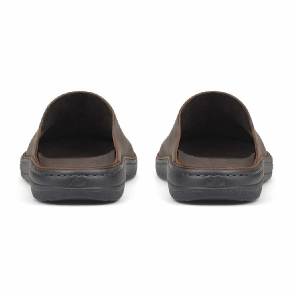 Roamers M487B Mens Stitchdown Clogs Brown