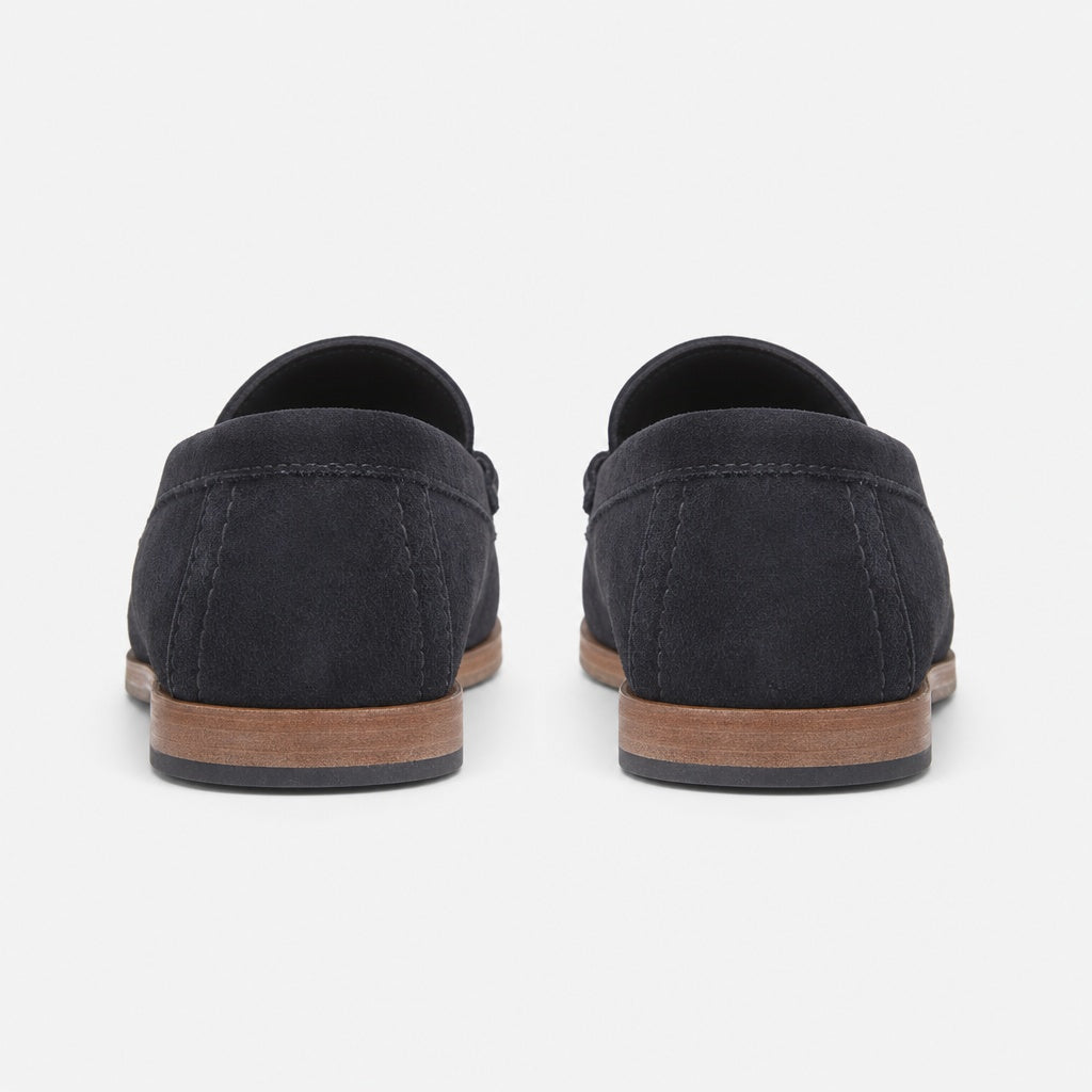 Roamers DOMINIC Mens Suede Slip On Moccasin Loafers Navy