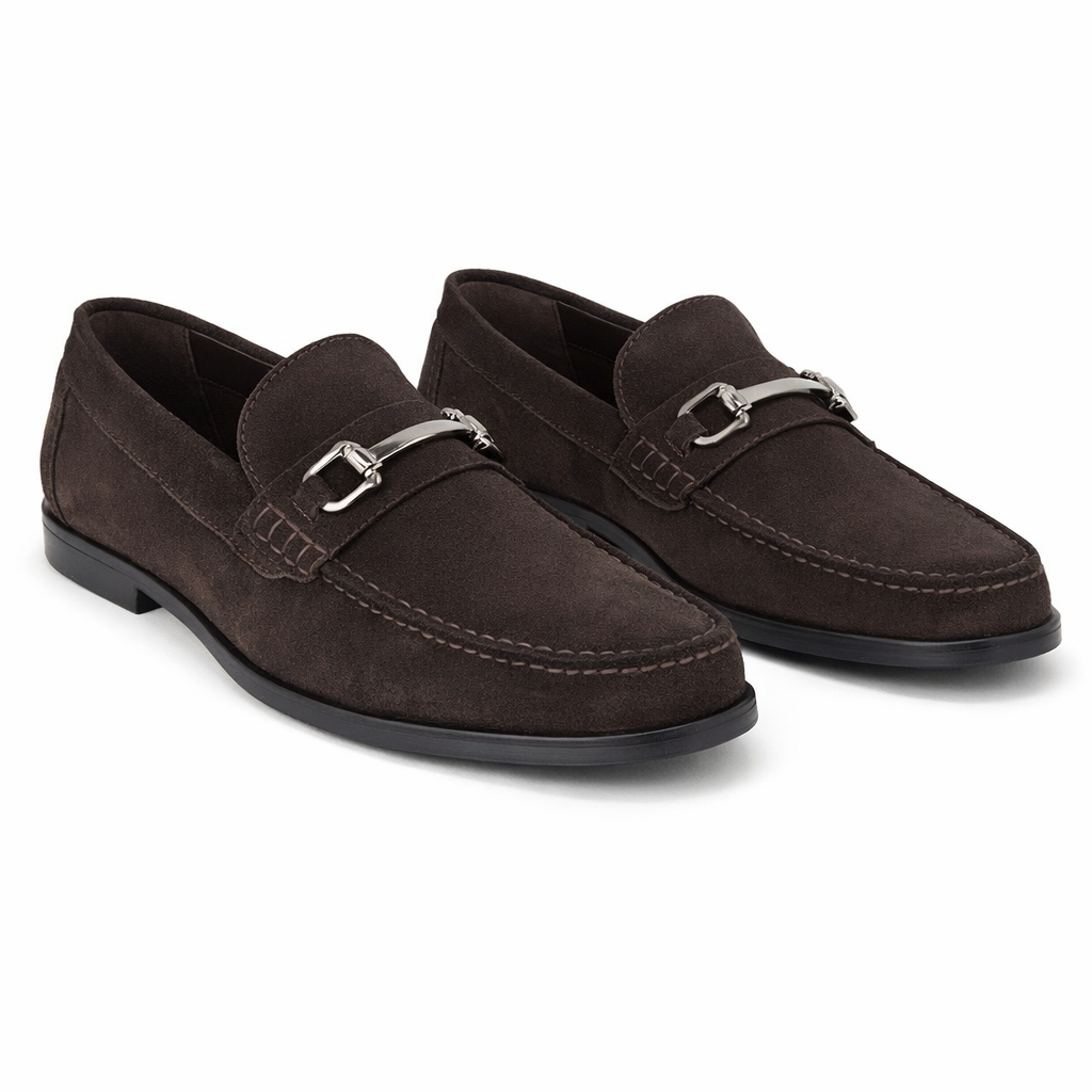 Roamers M595 Mens Loafer Shoes Dark Brown