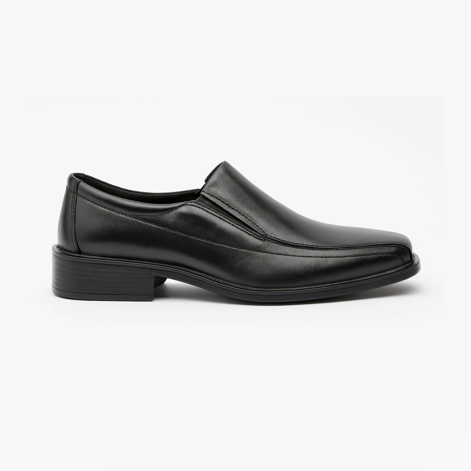 Roamers MURRAY Mens Leather Loafer Shoes Black