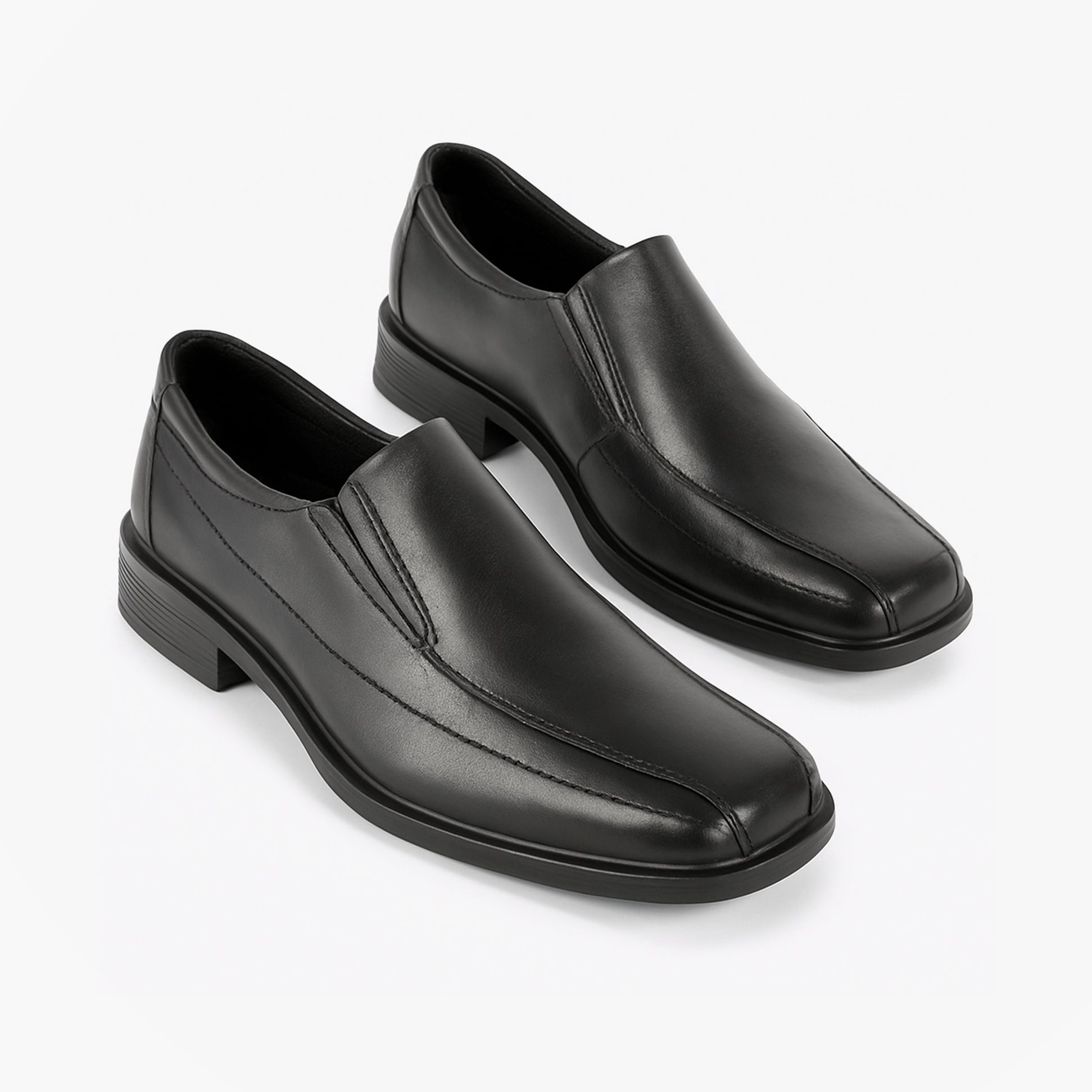 Roamers MURRAY Mens Leather Loafer Shoes Black