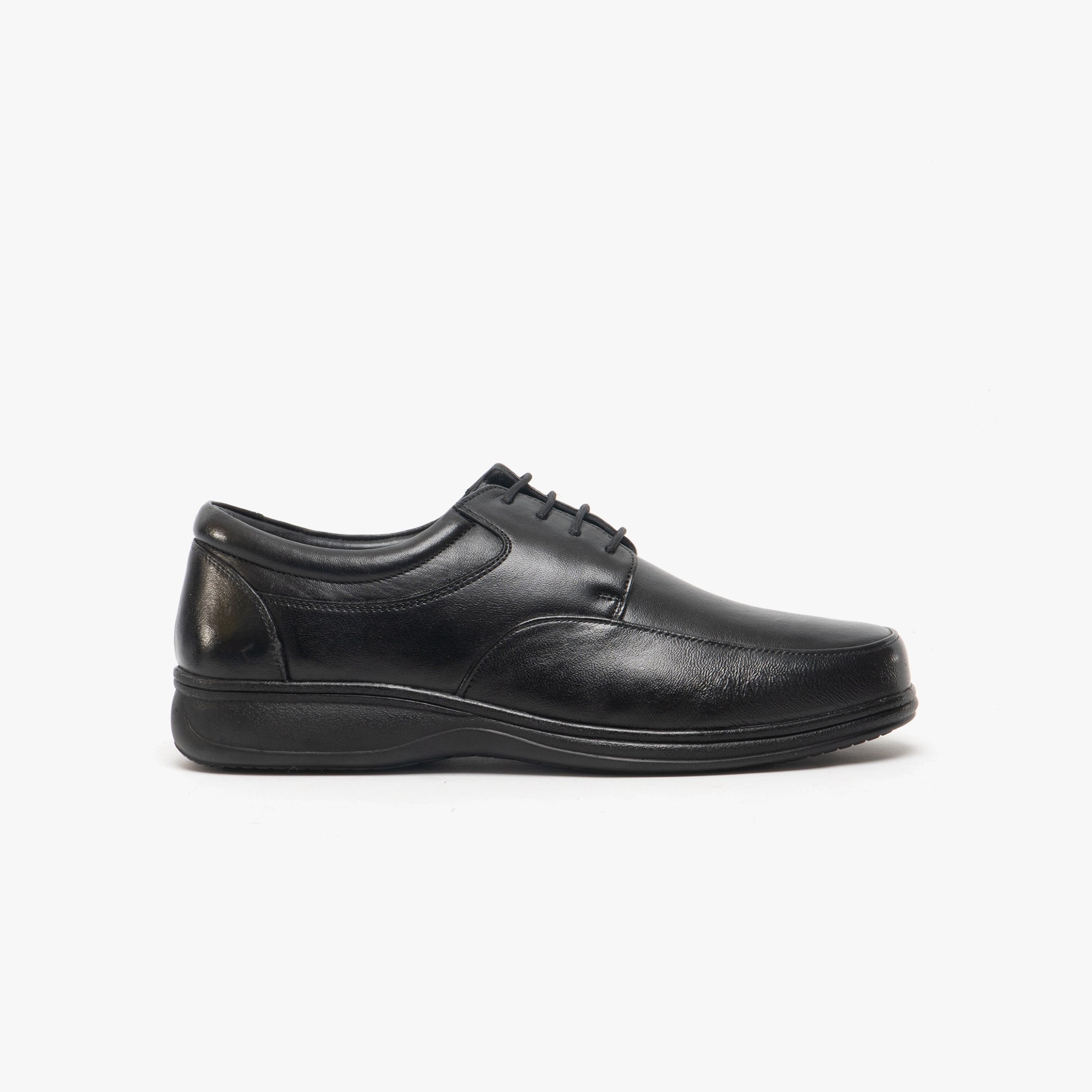 Roamers MACKENZIE Mens Leather Wide (E) Fit Shoes Black