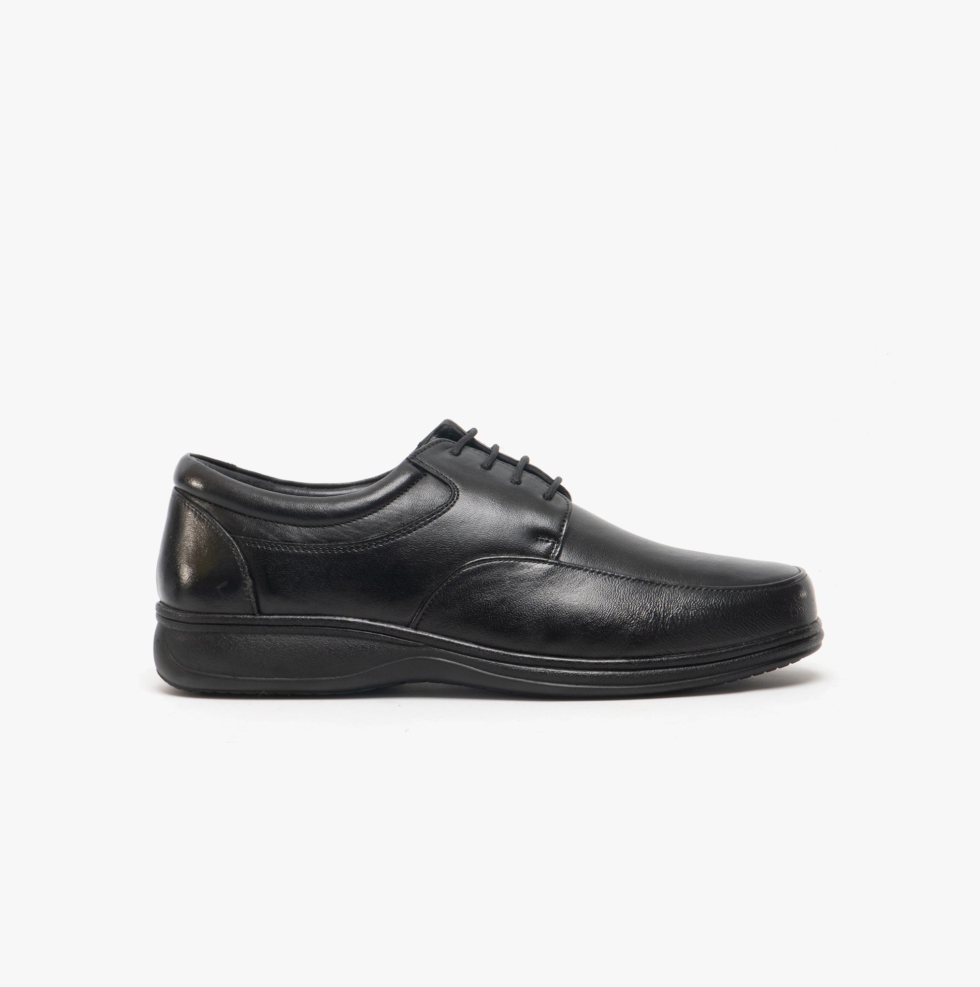 Roamers MACKENZIE Mens Leather Wide (E) Fit Shoes Black