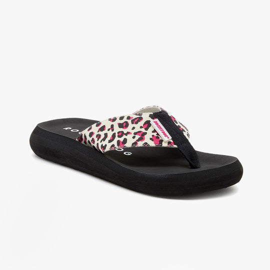 Rocket Dog SPOTLIGHT MONROE Womens Sandals Hot Pink side view showcasing lightweight and comfortable design.