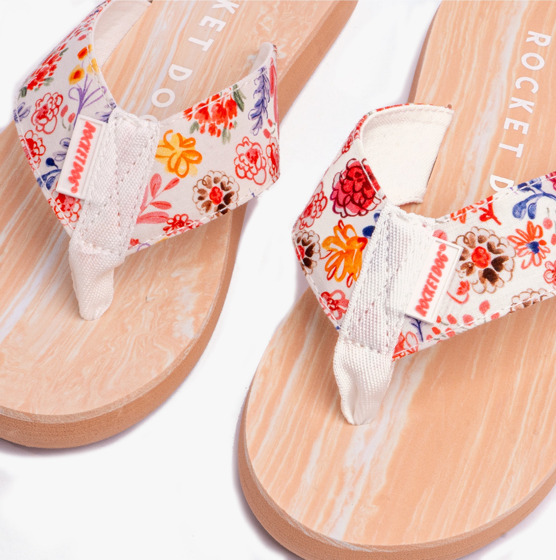 Rocket Dog ADIOS KITTS Womens Flip Flops White Multi