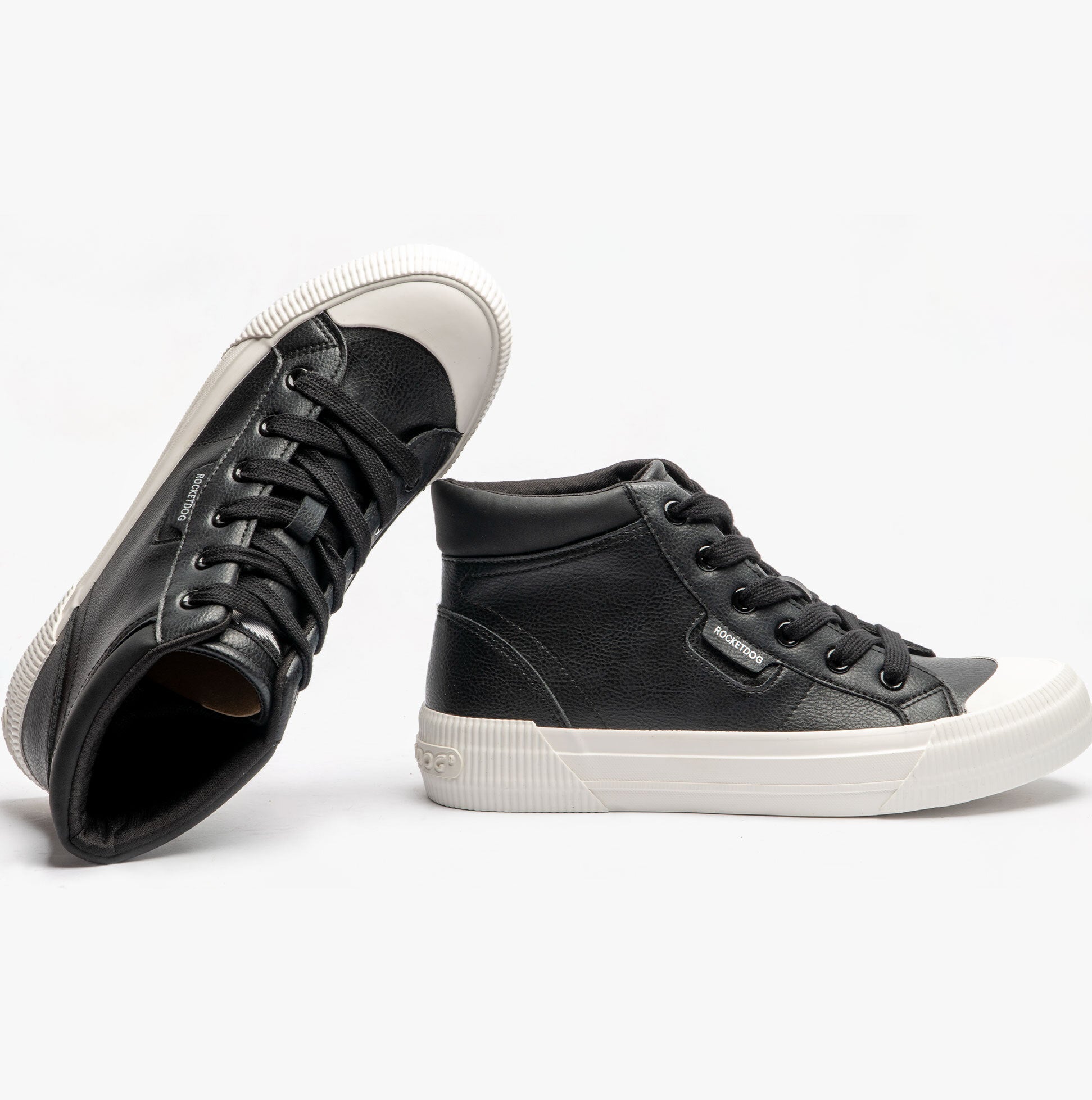 Rocket Dog CHEERY HI Womens High Top Trainers Black