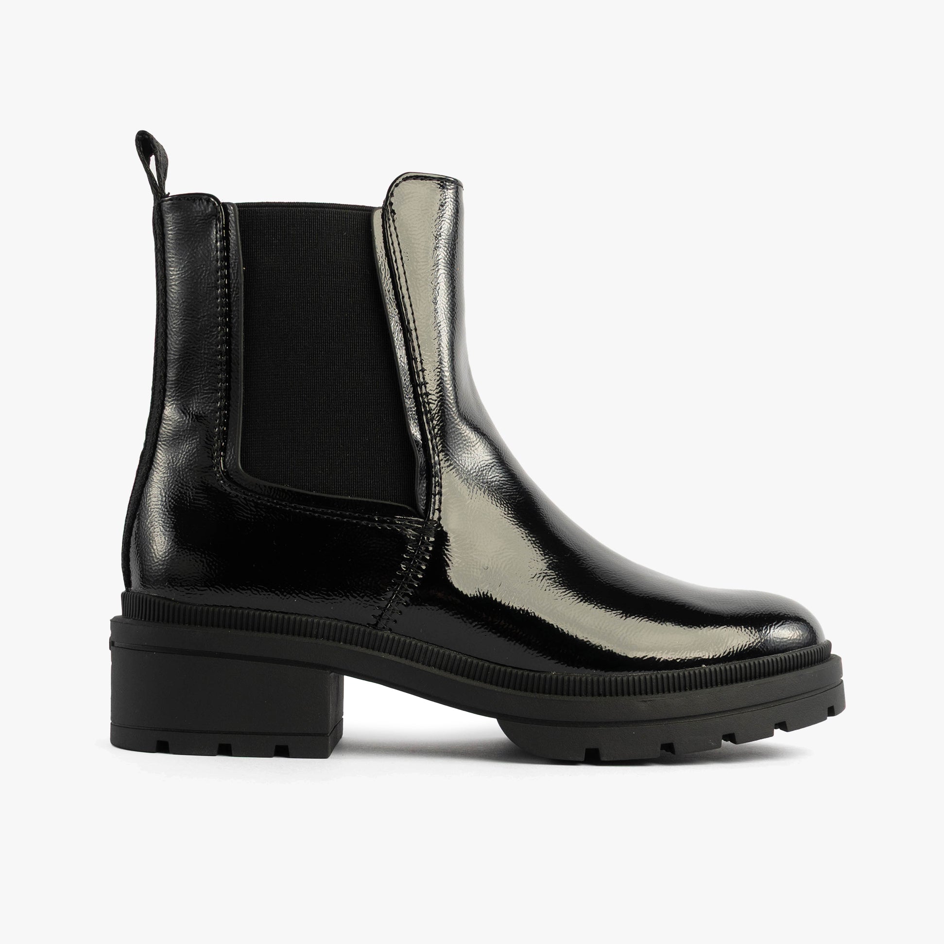 Rocket Dog  IGGIE Womens Chelsea Boots Black Patent