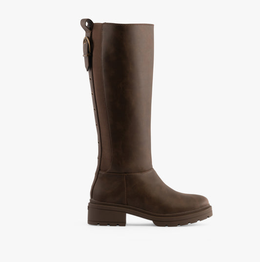 Rocket Dog INDEX Womens Tall Boots Dark Brown