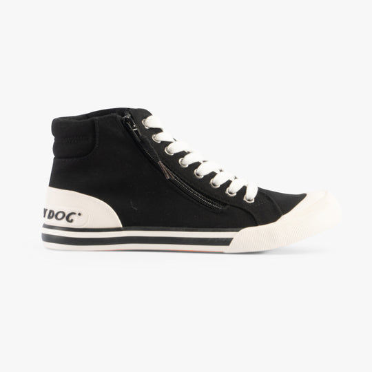 Rocket Dog JAZZIN HI Womens Canvas Trainers Black
