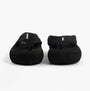 Rocket Dog SANDY WEBBING Womens Sandals Black front view showing platform style and slip-on design.