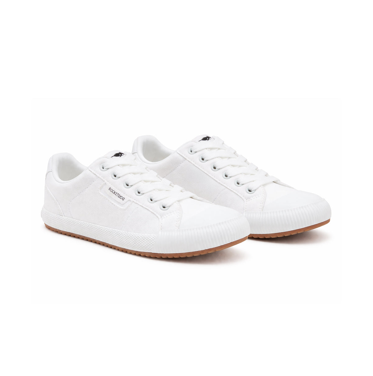 Rocket Dog CHEERY LOW 12A CANVAS Womens Canvas Trainers White