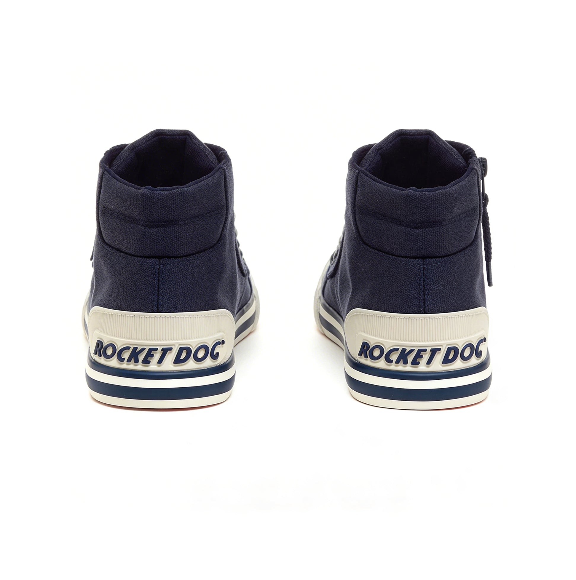 Rocket Dog JAZZIN HI 12A CANVAS Womens Hi-Top Trainers Navy