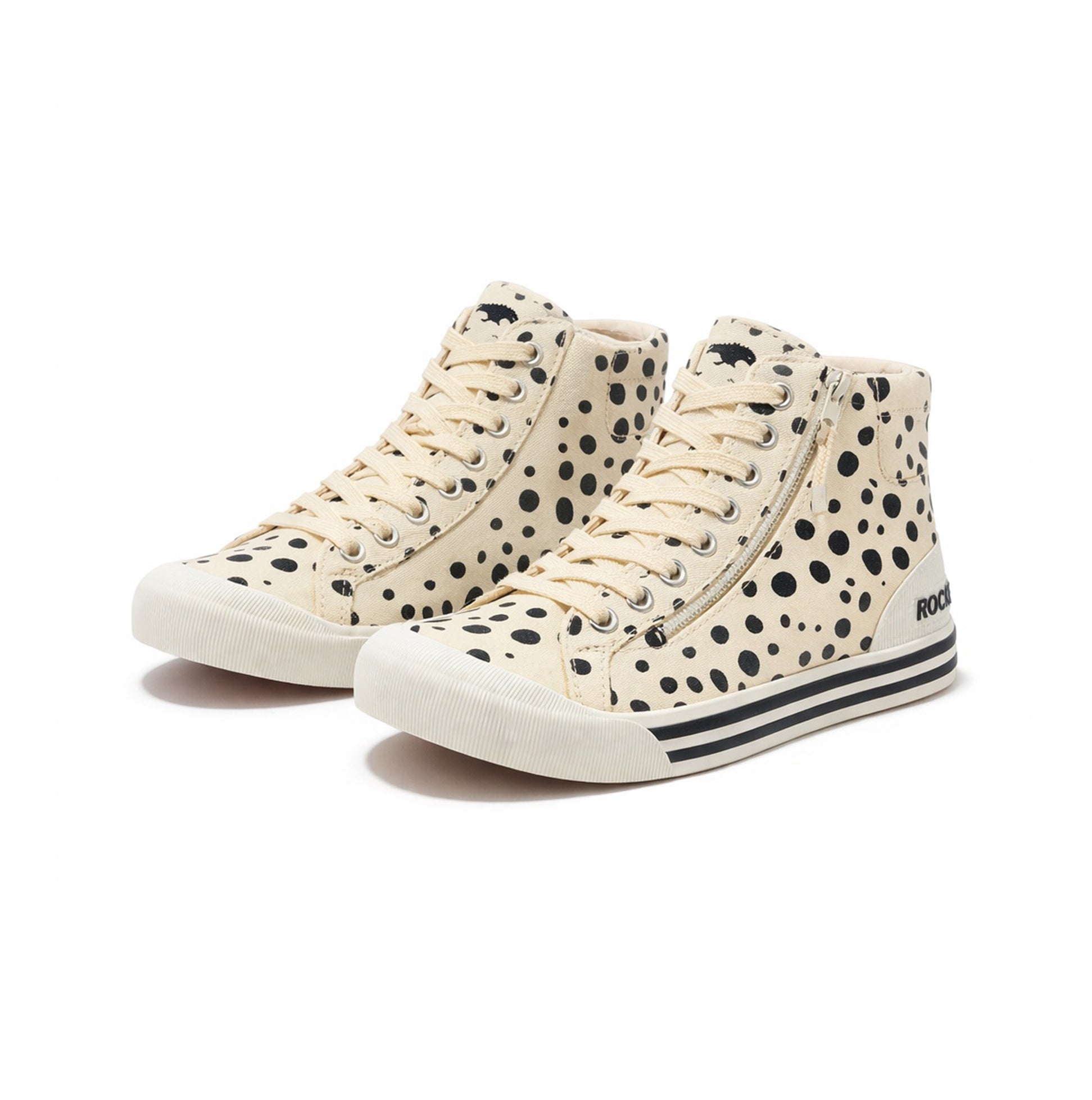 Rocket Dog JAZZIN HI FIDO Womens Hi-Top Trainers Off White