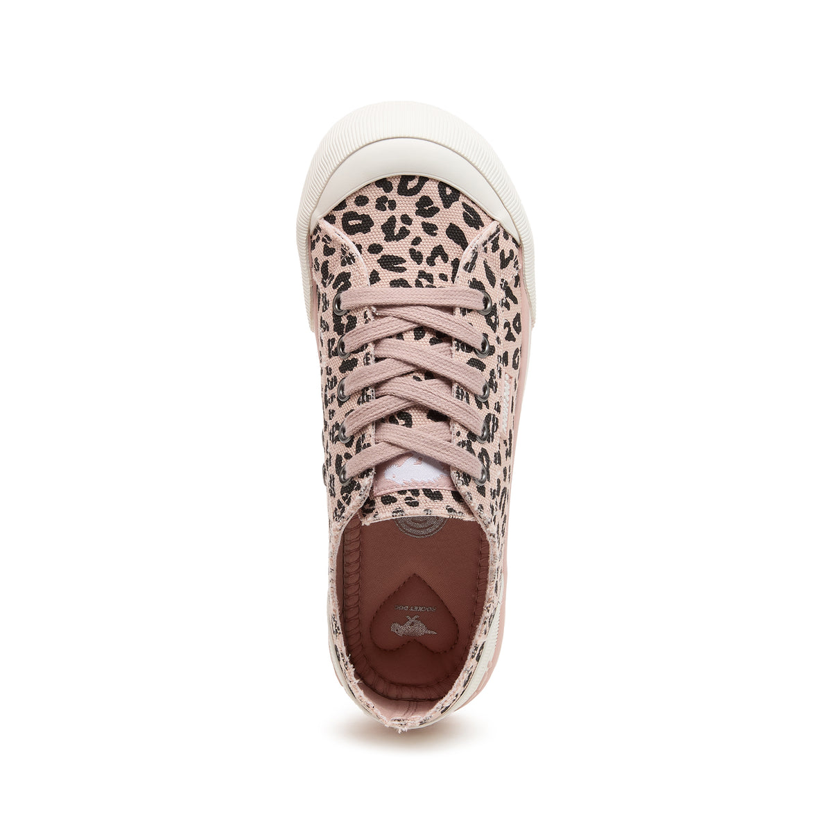 Rocket Dog JAZZIN LEON LEOPARD Womens Casual Trainers Light Pink
