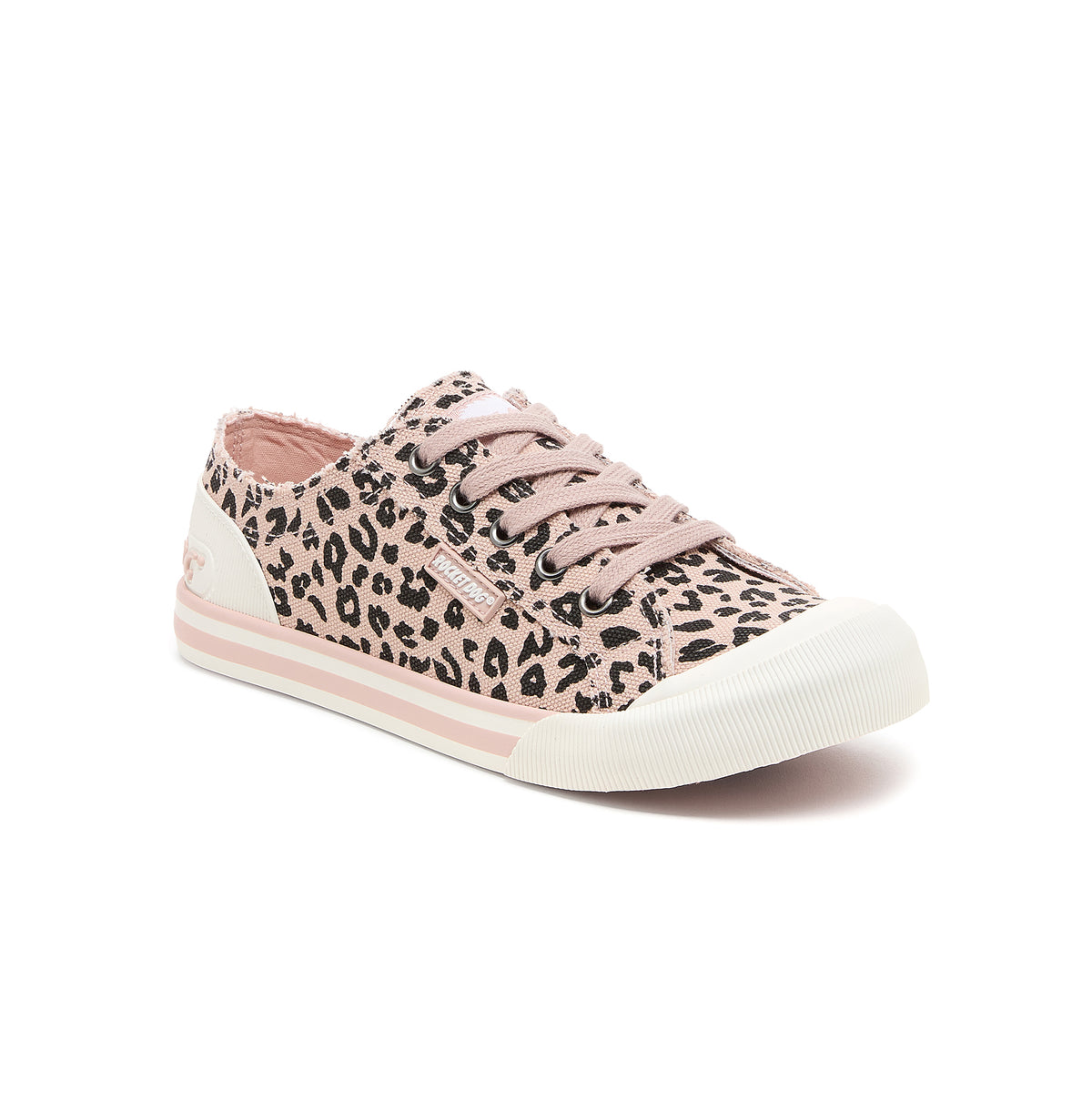 Rocket Dog JAZZIN LEON LEOPARD Womens Casual Trainers Light Pink