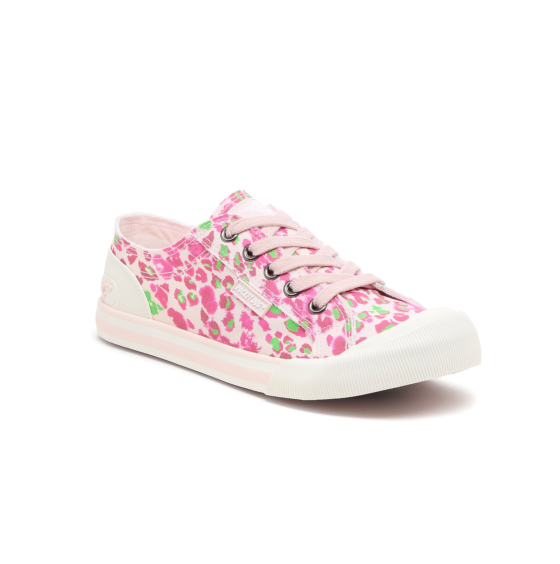 Rocket Dog JAZZIN SNAP Womens Canvas Trainers Pink Multi