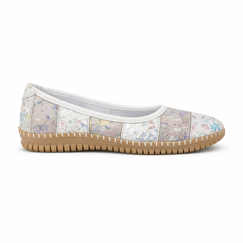 Mod Comfys SUSAN Womens Casual Shoes Grey/Rose Pink