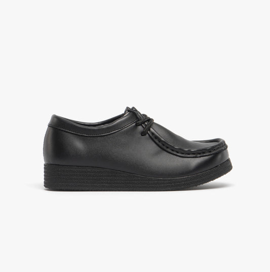 Route 21 JACE JR Boys Lace-Up School Shoes Black