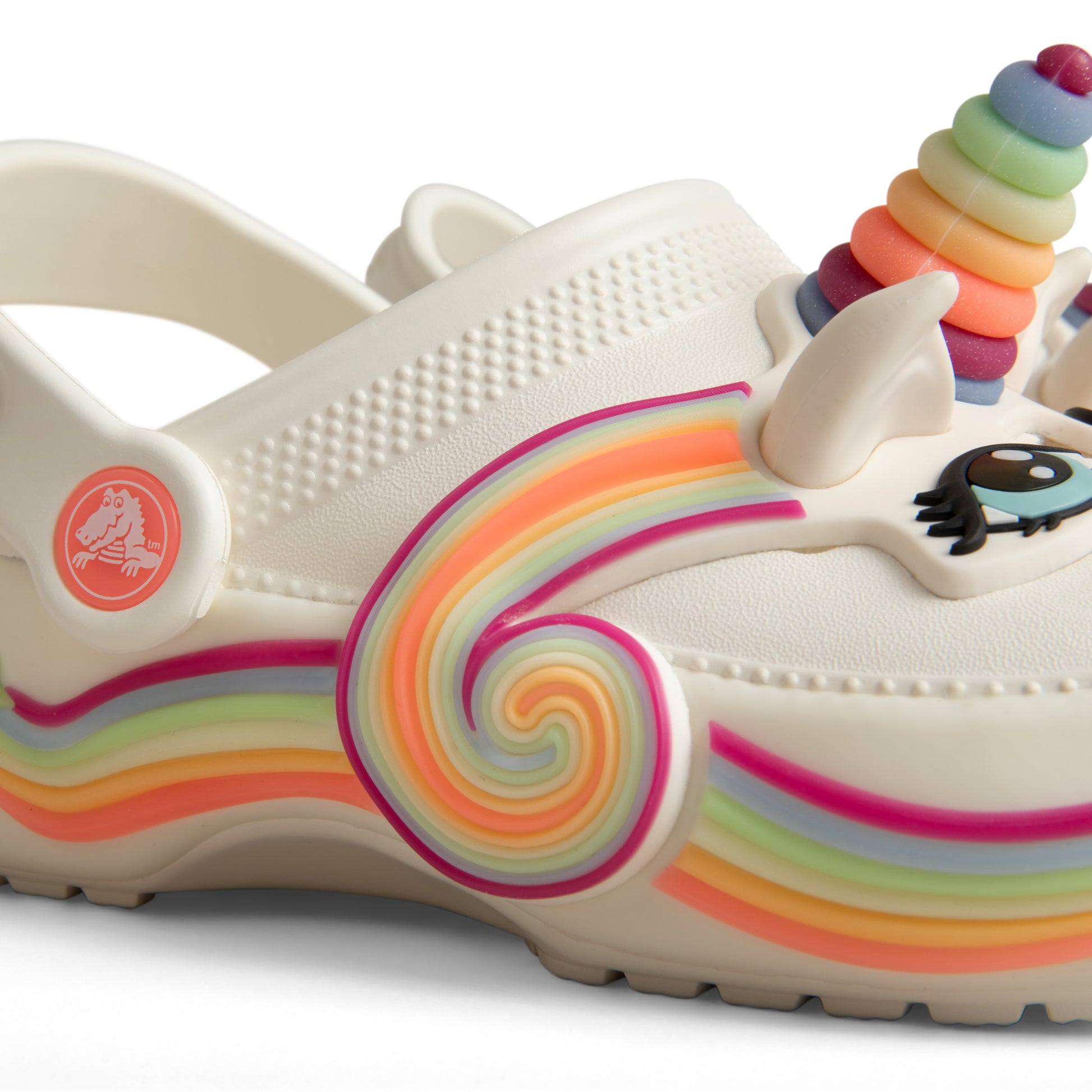 Crocs CLASSIC IAM UNICORN LIGHTS Unisex Kids Clogs Chalk