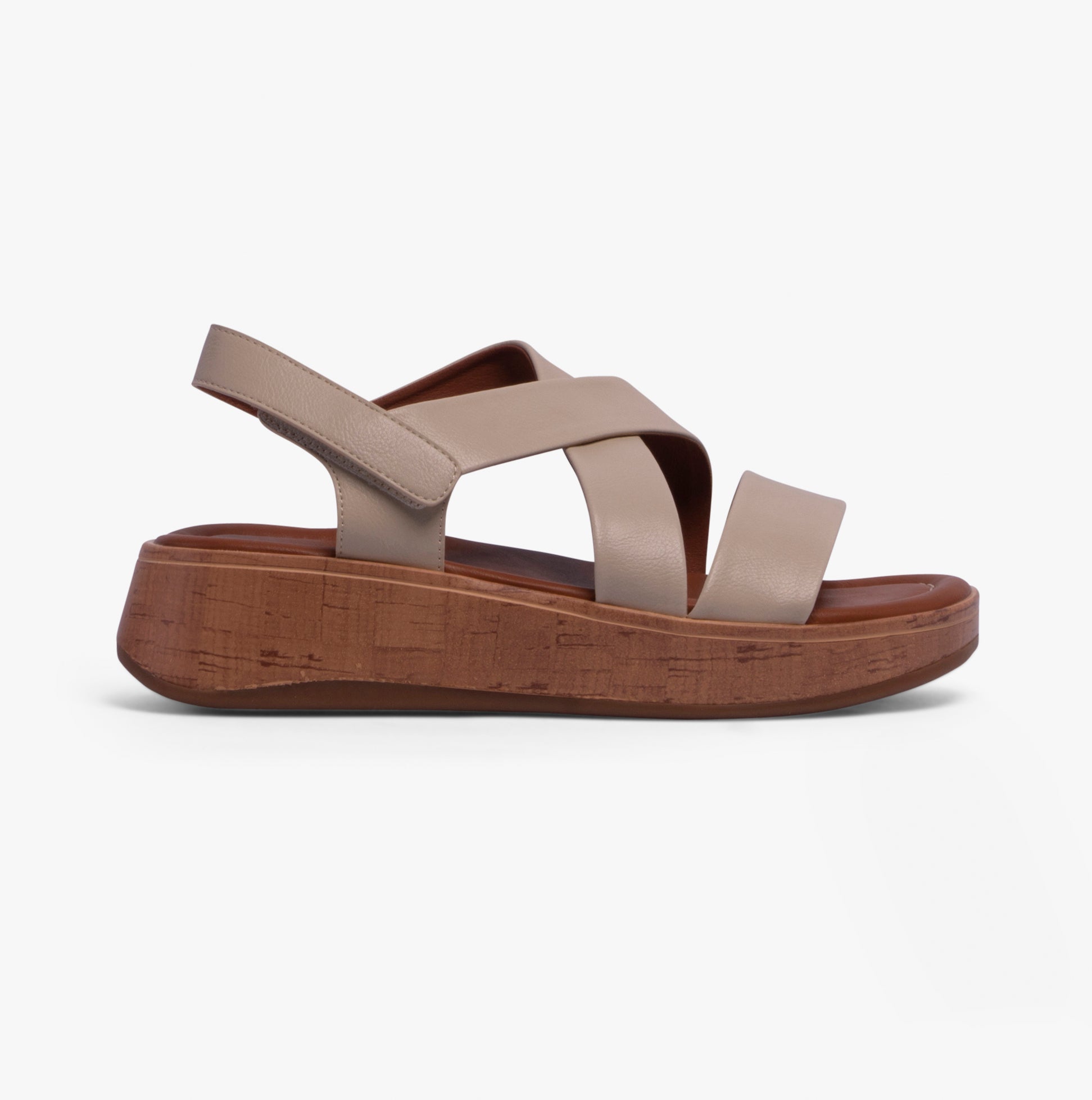 Heavenly Feet HARPER Womens Platforms Nude