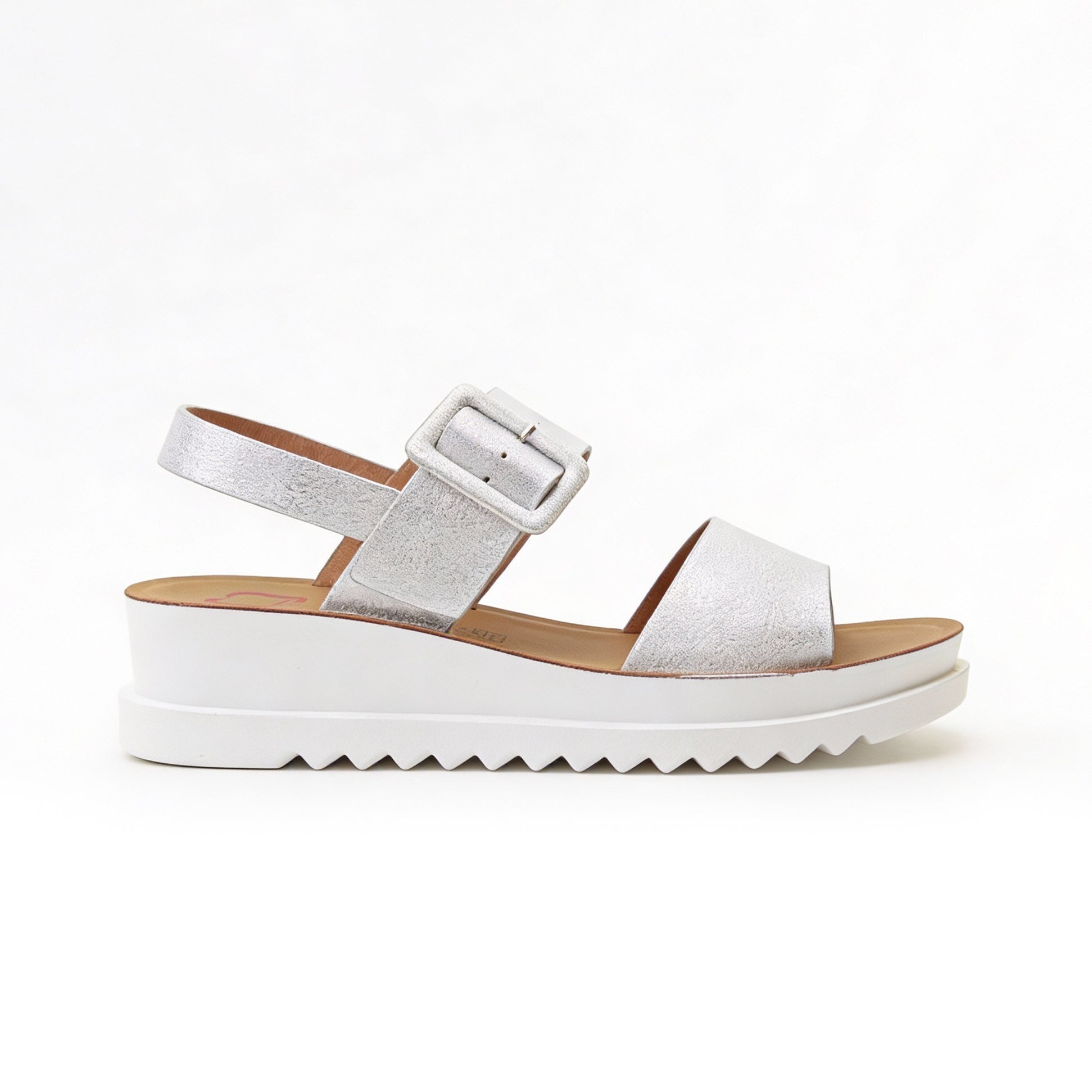 Heavenly Feet PISTACHIO Womens Ankle Strap Sandals Silver